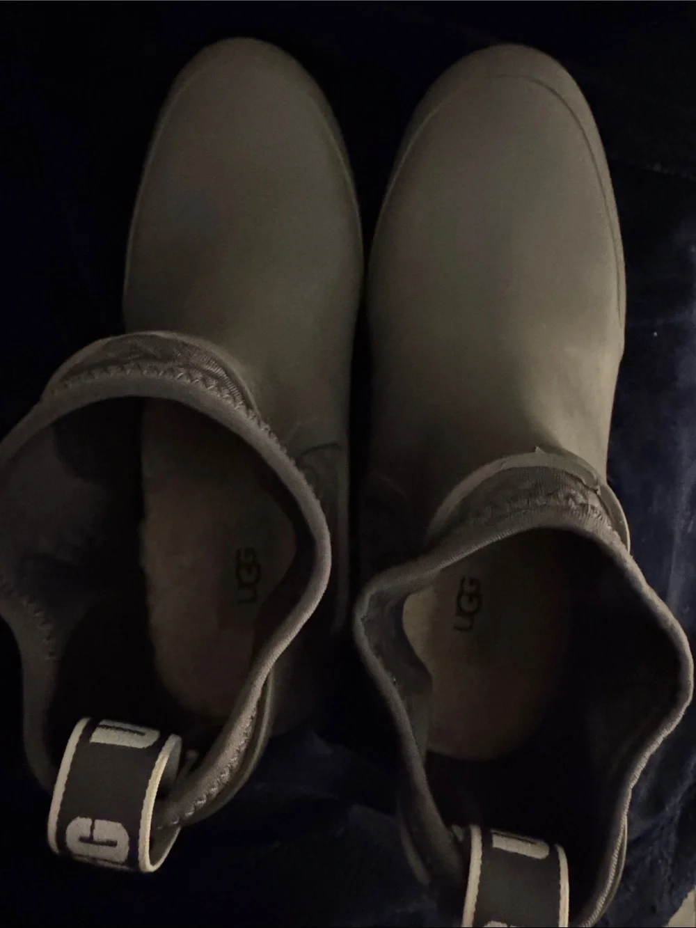 Grey UGG Chelsea Rain Boots Sz 10